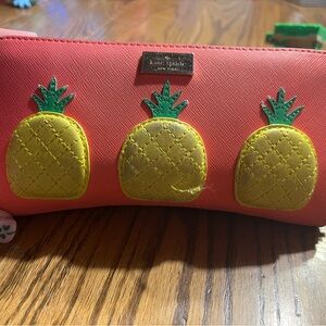 Kate Spade Pink Wallet with Pineapple Design - Well Loved